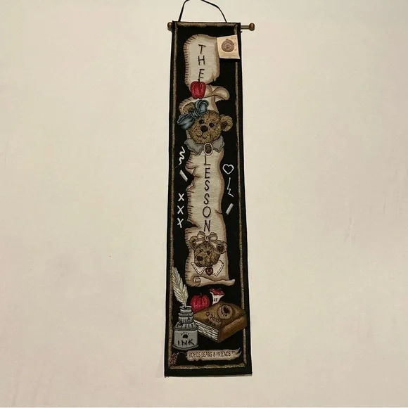 Vintage The Lesson Classroom Bedroom Tapestry Wall Hanging Banner Boyds Bears - Picture 15 of 16